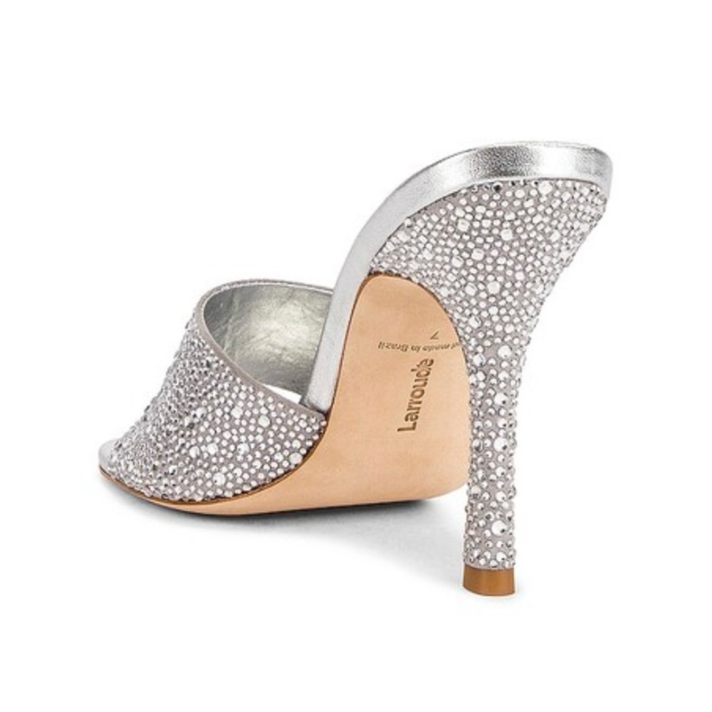 Larroude Colette Crystal Mule in Grey / Size 6.5 - Picture 3 of 5